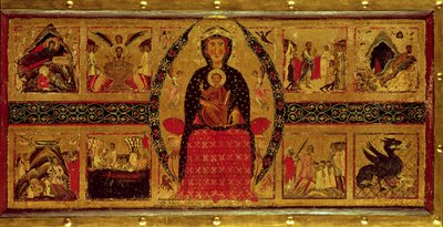 The Virgin and Child Enthroned, with Scenes of the Nativity and the Lives of the Saints, 1260 by di Magnano da Arezzo Margaritone